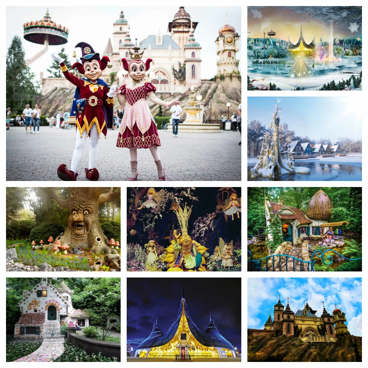 

Full Diamond Painting Netherlands Fantasy Children's Paradise Efteling Park Landscape Art Cross Stitch Mosaic Living Room Decor