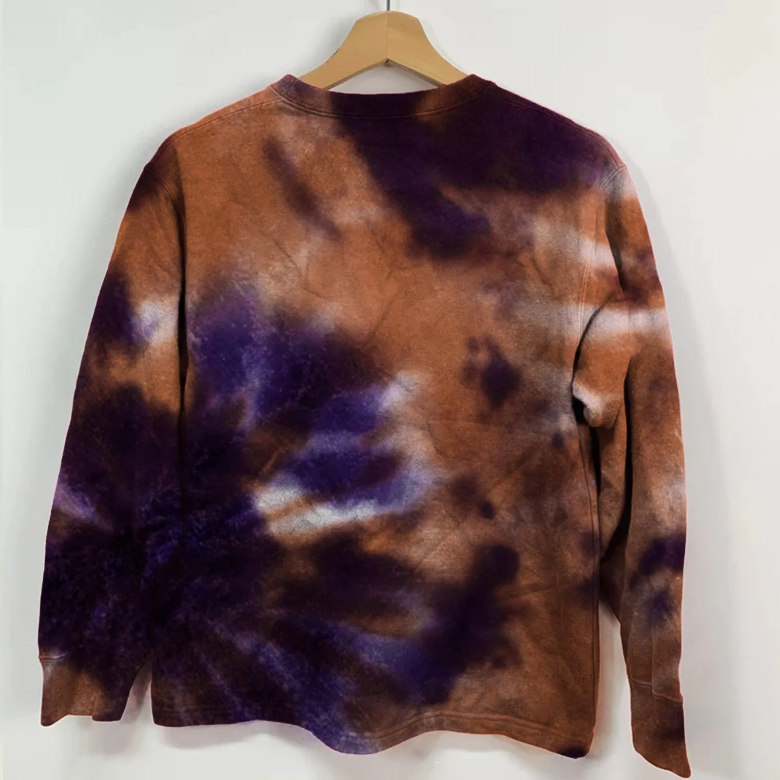 

Ladies Casual Spring And Autumn Tie Dye Round Neck Long Sleeve Hoodless Sweatshirt Shirt with Long Sleeve