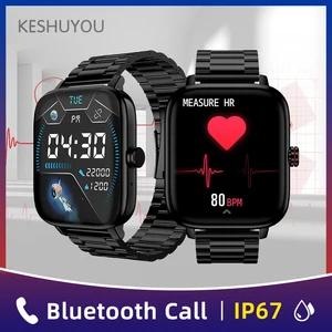 keshuyou bluetooth answer call smart watch men ip67 waterproof women diy dial sports smartwatch gts3 gts 3 for android ios phone free global shipping