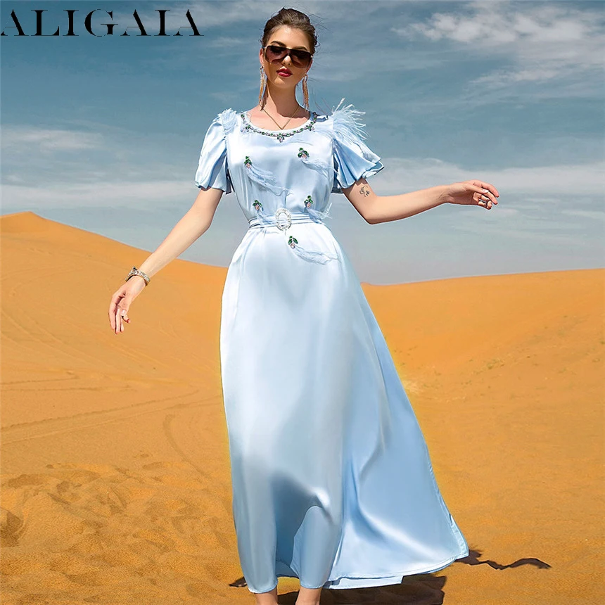 

Aligaia Caftan Marocain Robe Musulmane для женщин Eid Abaya Дубай, Турция исламское мусульманское длинное платье Пакистанская одежда Abayas