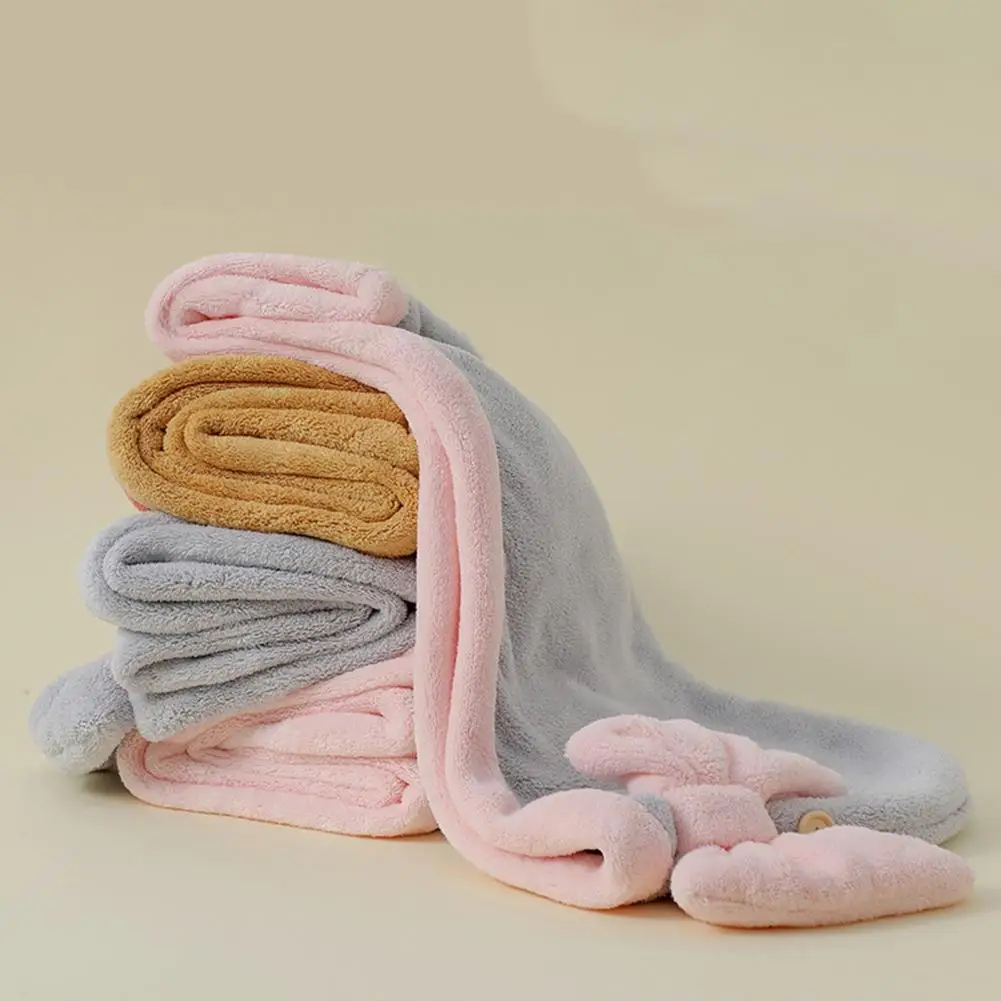 

Шапка для сушки волос, хорошо впитывающая, не выпадает, устойчивая к разрыву, быстро сохнет, закрепляет пуговицы, полотенце для волос, обертка для ванной комнаты