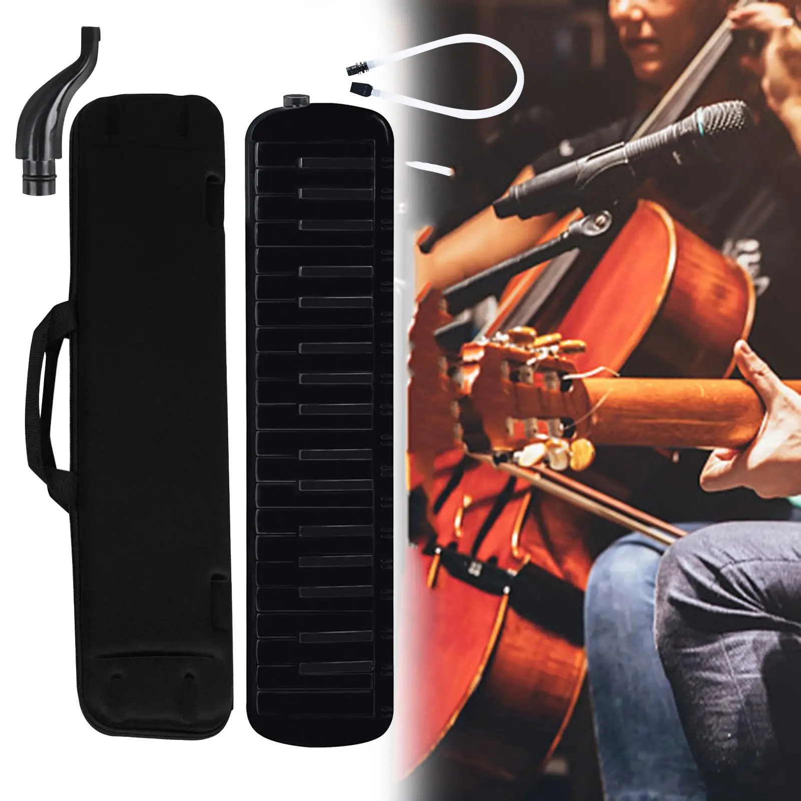 

37 клавиш Melodica и сумка для переноски воздуходувка музыкальный инструмент для начинающих тренировок детей