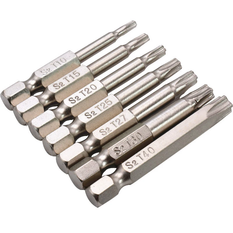 

7Pcs Pentacle Star Bit Screwdriver Drill Bits Set Magnetic Screw Driver 1/4" Hex Shank 50mm Hand Tools for Mechanic S2 Alloy