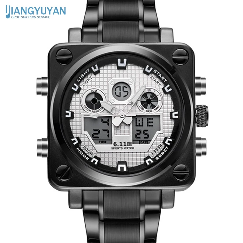 

2022 New Digital Watches Mens Top Luxury Brand Waterproof Square Wrist Watch Men Quartz Military Sports Watch Relogio Masculino