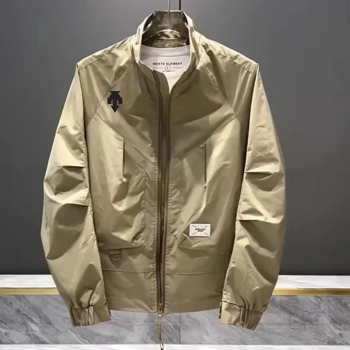 

2023 Golf Embroidery Men's Spring And Summer Thin Breathable Casual Sunscreen Clothes Coat Fashion Loose Stand-up Collar Jacket