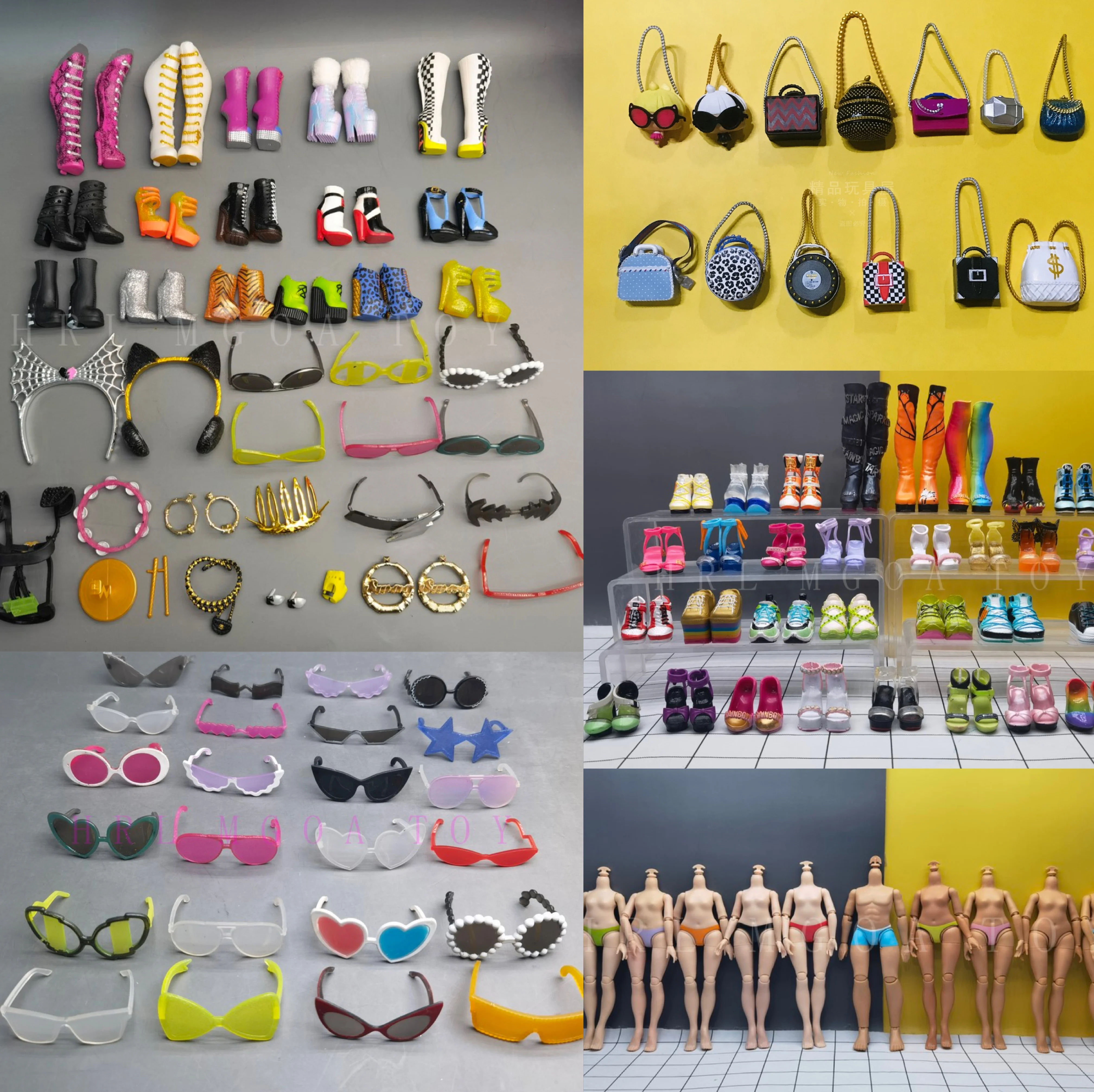 Оригинал 24 см OMG большая сестра Радуга средняя школа одежда обувь очки рюкзак