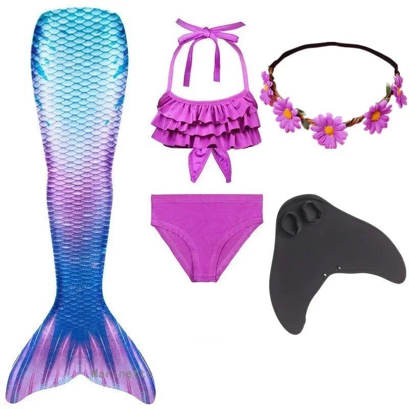 Детский костюм русалки для плавания девочек косплея детский вечерние купальник