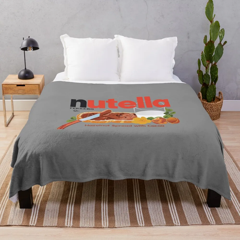 

Iconic Nutella Hazelnut Cocoa Spread design Throw Blanket blanket for decorative sofa