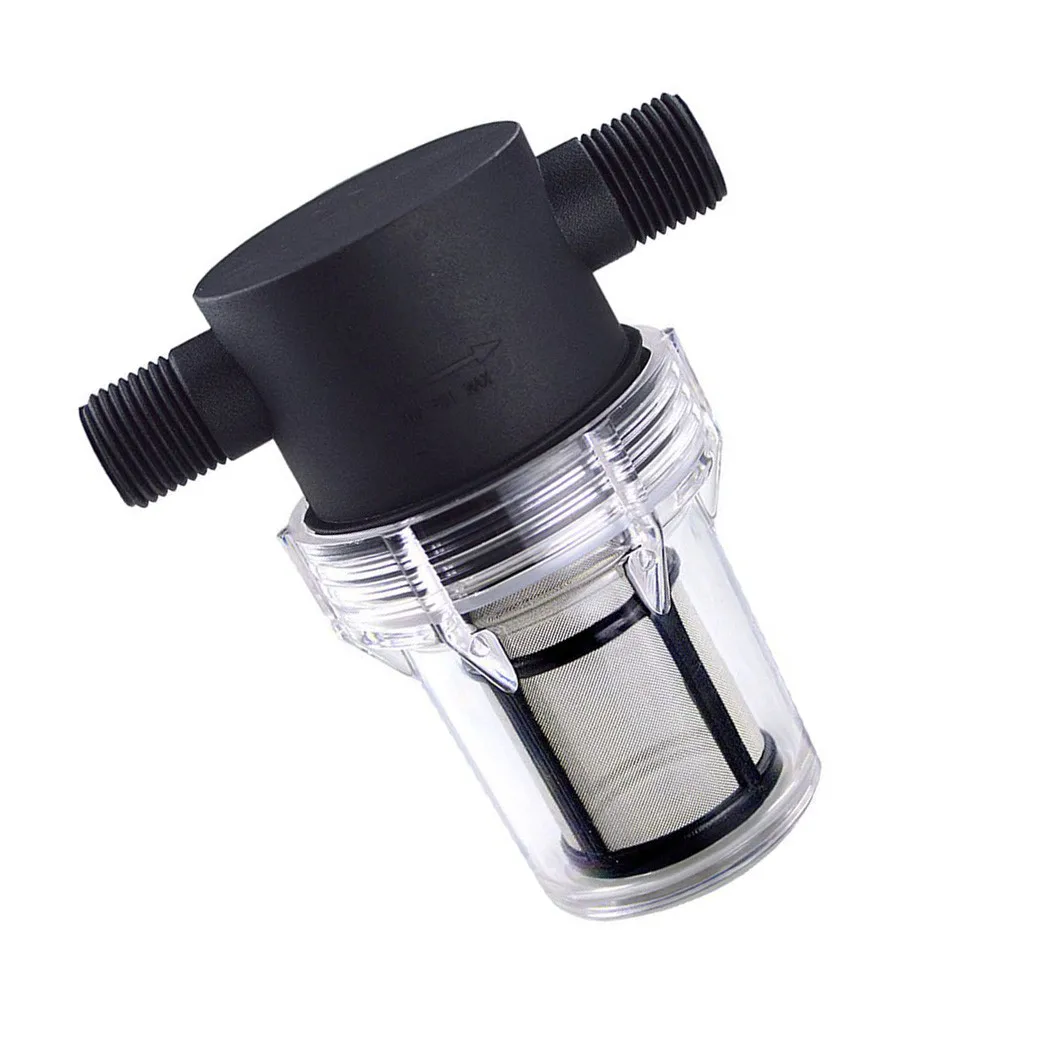 

Water Filter Filter 4-point Interface 80 Mesh Black Cleaned For Garden Irrigation Pipe Front 180 Microns Sieve