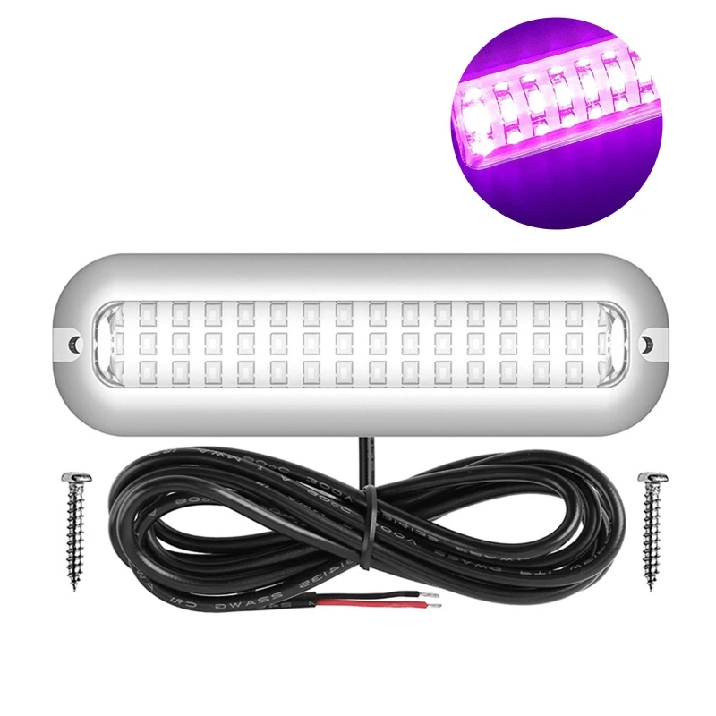 Boat Waterproof Marine Lamp Stainless Steel Light 42LEDs 10-30V Deck Underwater Surface Mount Cruise Ship Yacht Sailboat