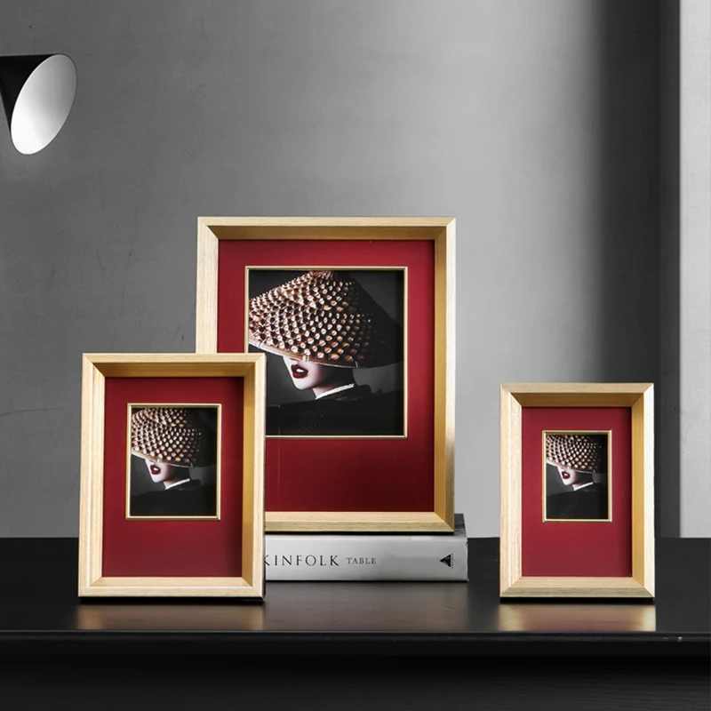 

Gold Modern Photo Frame Christmas Craft Decoration Gallery Photo Mural Photo Frame fathers day Photo holder cadre decor home