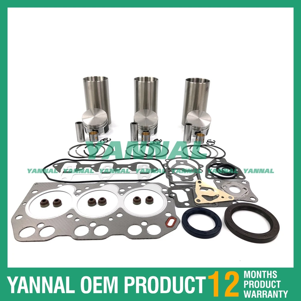 Комплект гильз цилиндра с набором прокладок для двигателей Yanmar 3TNA68