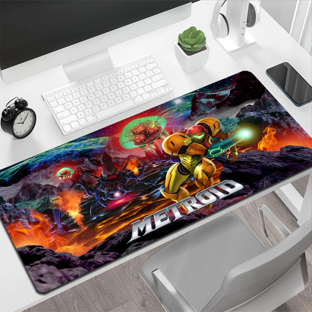 Большой коврик для мыши Metroid игровой компьютерный большой силиконовый