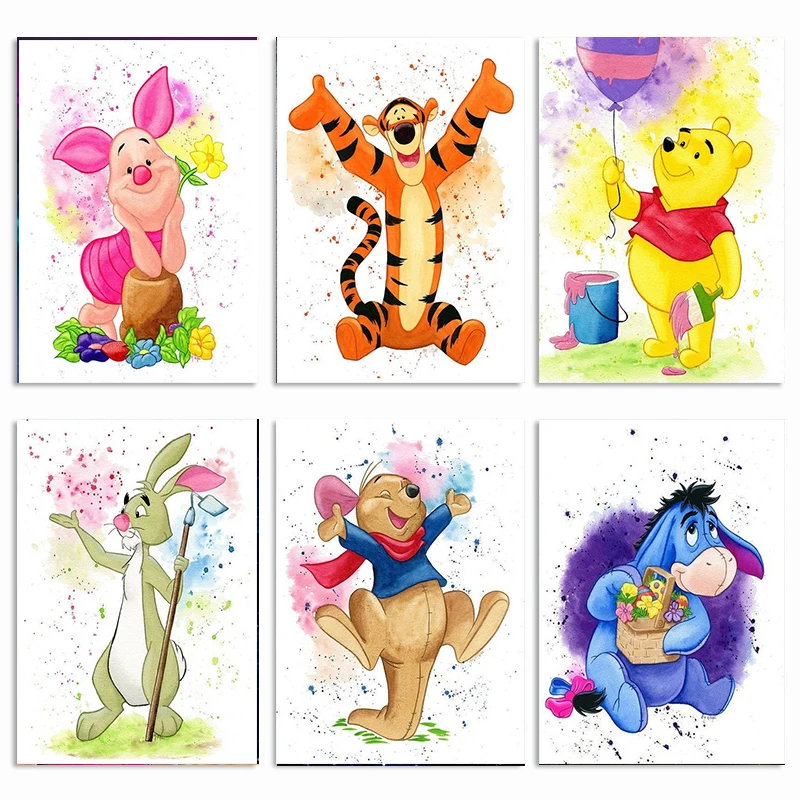 

Disney 5D Diy Diamond Embroidery Full Display Cartoon Winnie Pooh Diamonds Painting Square Round Rhinestones Decor Arts Ll100