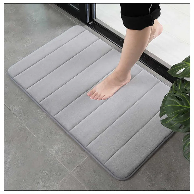 

Thickened Slow rebound coral velvet quilted bathroom absorbent foot MATS Entry non-slip MATS Household carpet floor MATS