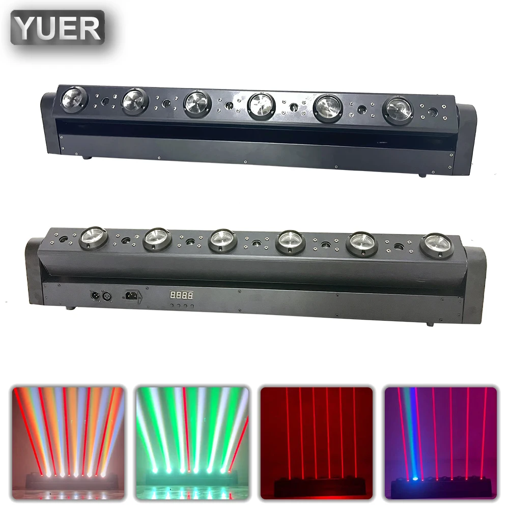 Новый DJ лазерный 6 головок RGB светодиодный красный движущисветильник прожектор