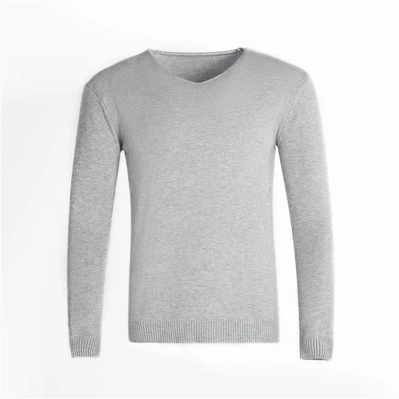 

Осенний Однотонный свитер с V-образным вырезом