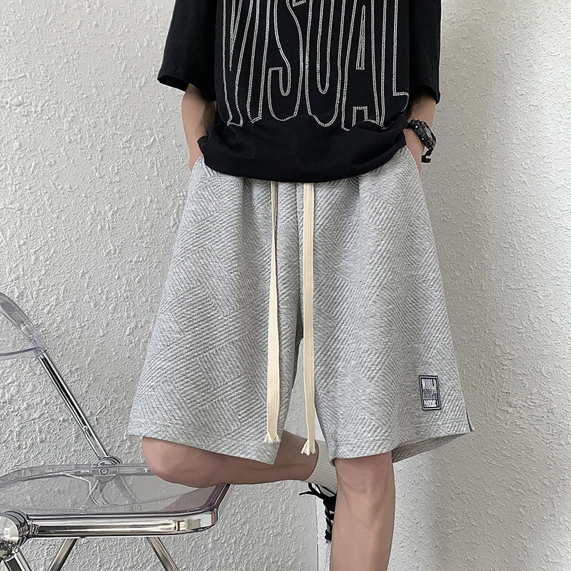 

Шорты мужские мягкие прямые, тонкие спортивные повседневные Модные свободные короткие штаны, баскетбольные спортивные штаны с текстуриров...