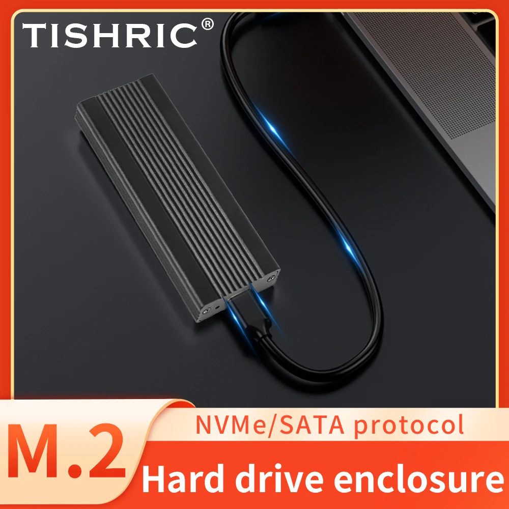 Адаптер TISHRIC SSD M2 NVME адаптер M.2 для USB Type C корпус PCIE NGFF SATA M/B Key HDD |