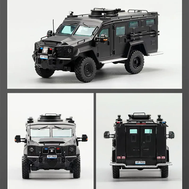 Фото MVA 1:64 Масштабные металлические бронированные машины BearCat с фигуркой-куклой (без деревянной подставки) - сувенирный статический экспонат №2