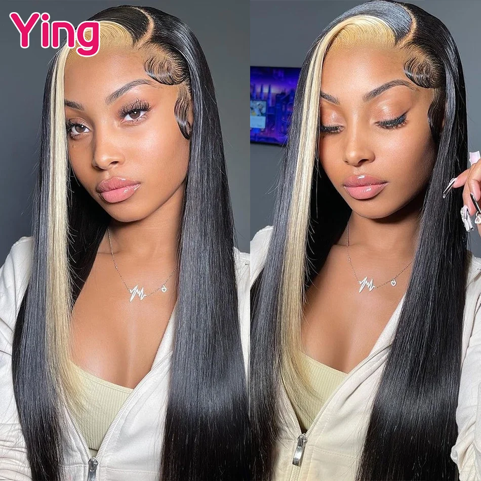 

Ying Hair 613 Stripe 180% 13x6 Lace Front Wig Human Hair 13x4 Bone Straight Lace Front Wig PrePlucked 5x5 Transparent Lace Wig