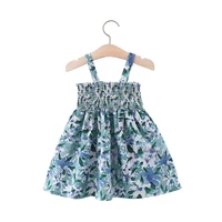 2022 baby girls summer dresses for kids clothing floral pleated sleeveless suspenders childrens princess dress 1 2 3 4 years