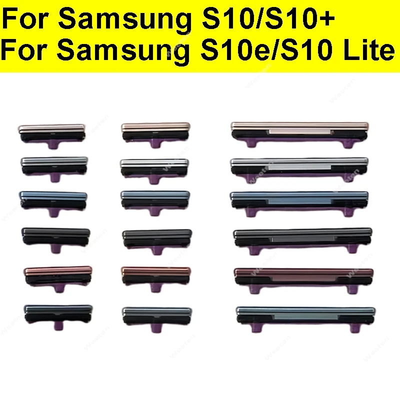 Фото Регулировка кнопки регулировки громкости для Samsung Galaxy S10 Plus Lite 4G 5G S10E G973F G975F G970F G770F Детали боковой кнопки питания №1