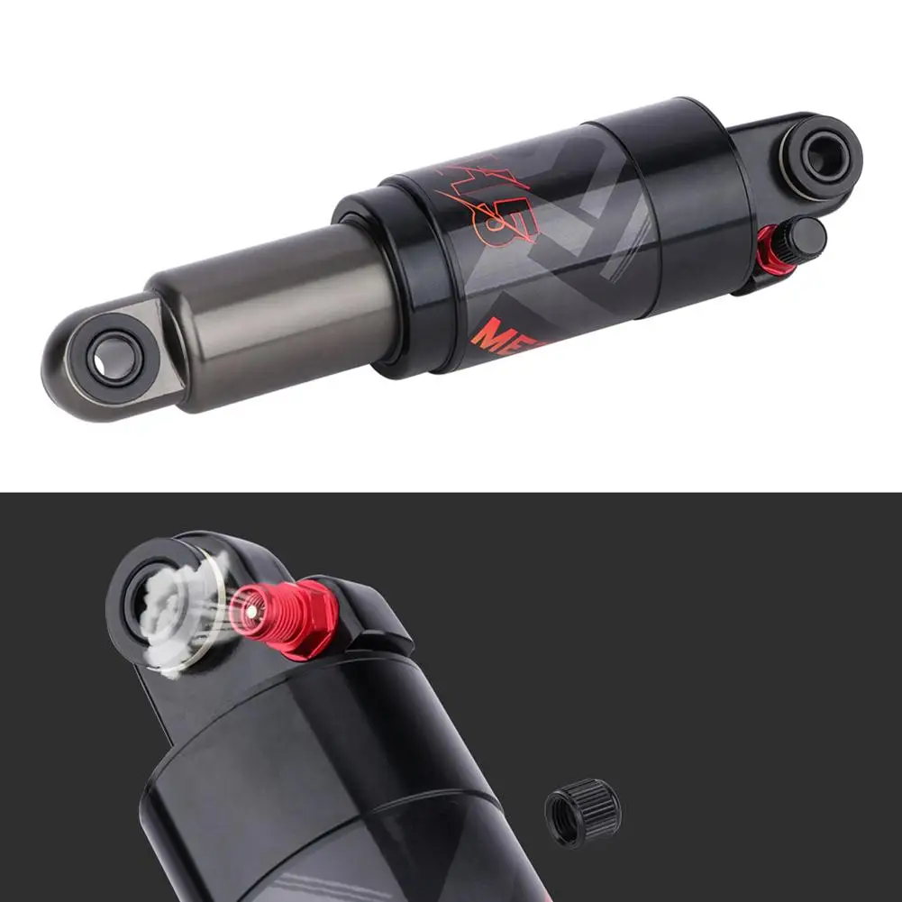 Aluminum Alloy Air Rear Shock  Absorber 125/165/190mm Cycling Accessories Mountain Folding Bike Scooter (with Bushing/screws)