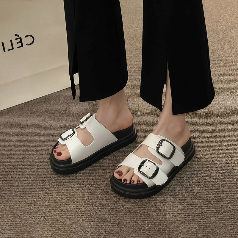 

Женская обувь 2023, высококачественные Базовые Женские тапочки, элегантные летние повседневные шлепанцы, Женские однотонные бриллиантовые ш...