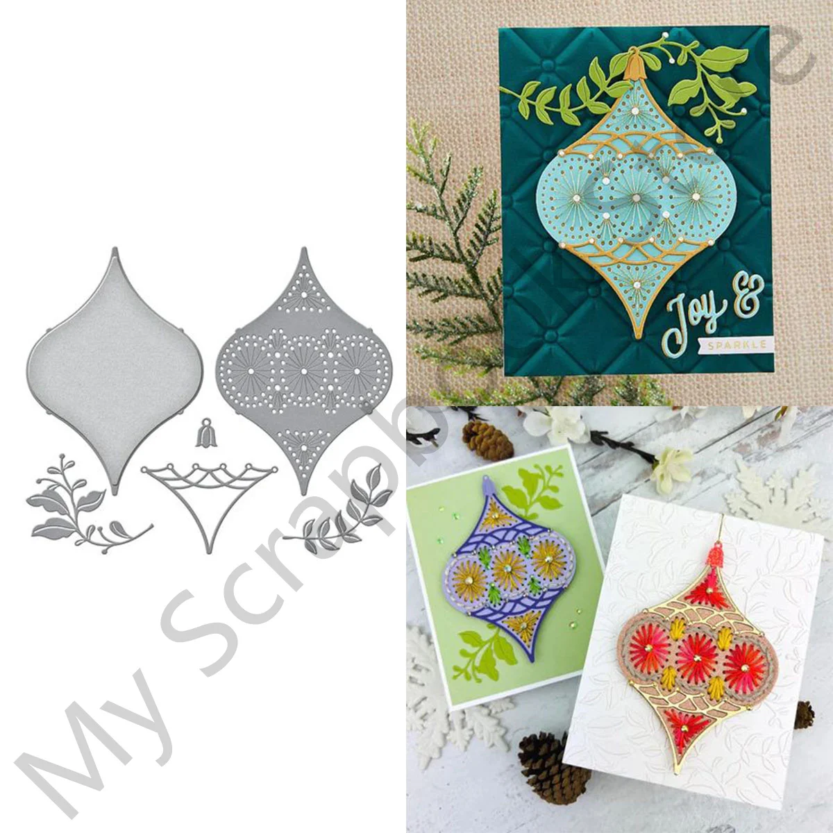 

STITCHED ORNAMENT Metal Cutting Dies For Decoration Scrapbook Craft Supplies Christmas Embossing New 2022 No Transparent Stamps