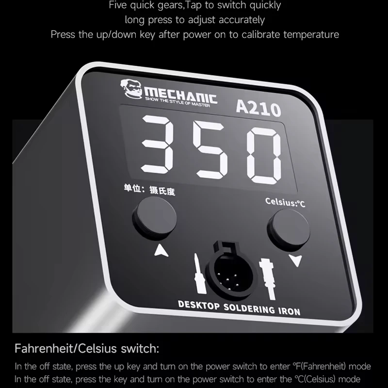 Настольная Интеллектуальная Электрическая паяльная станция MECHANIC A210 для ремонта