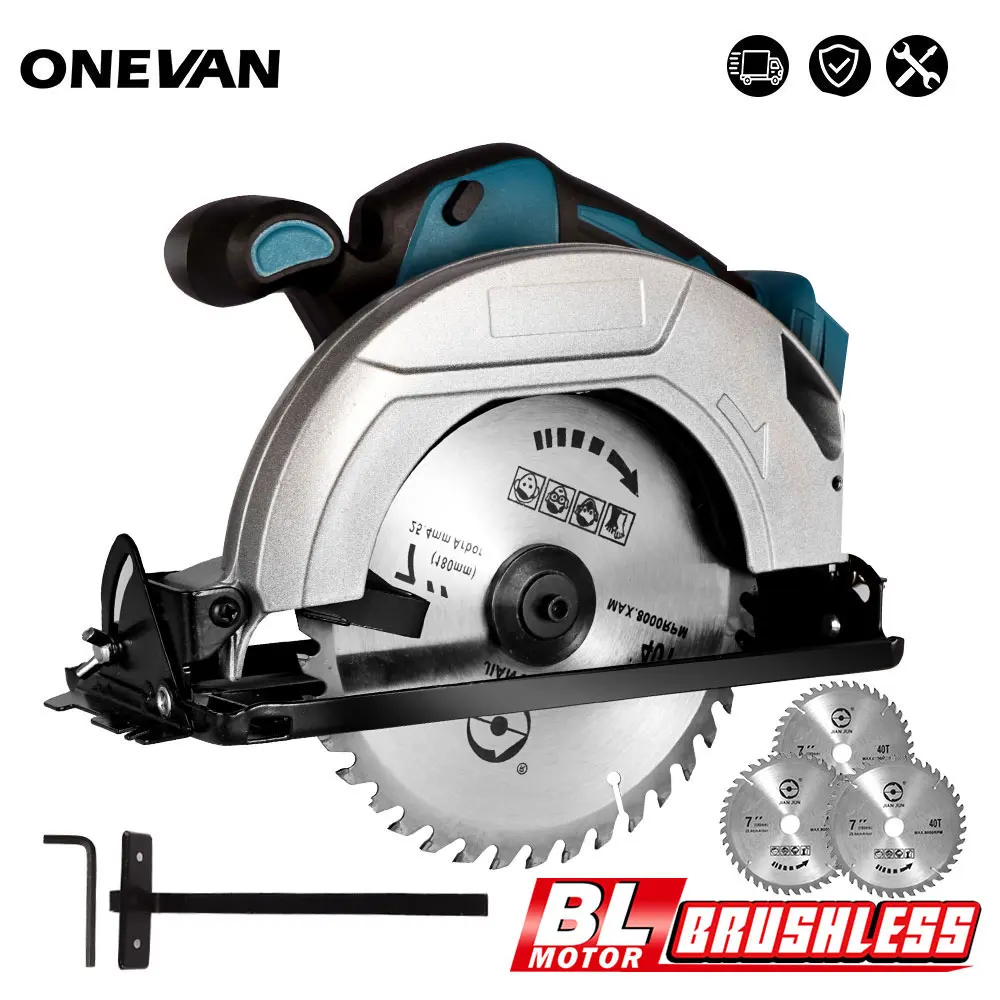 180mm Brushless Electric Circular Saw 5000RPM Multifunctional Cutting Machine Power Tools For Makita 18V Battery