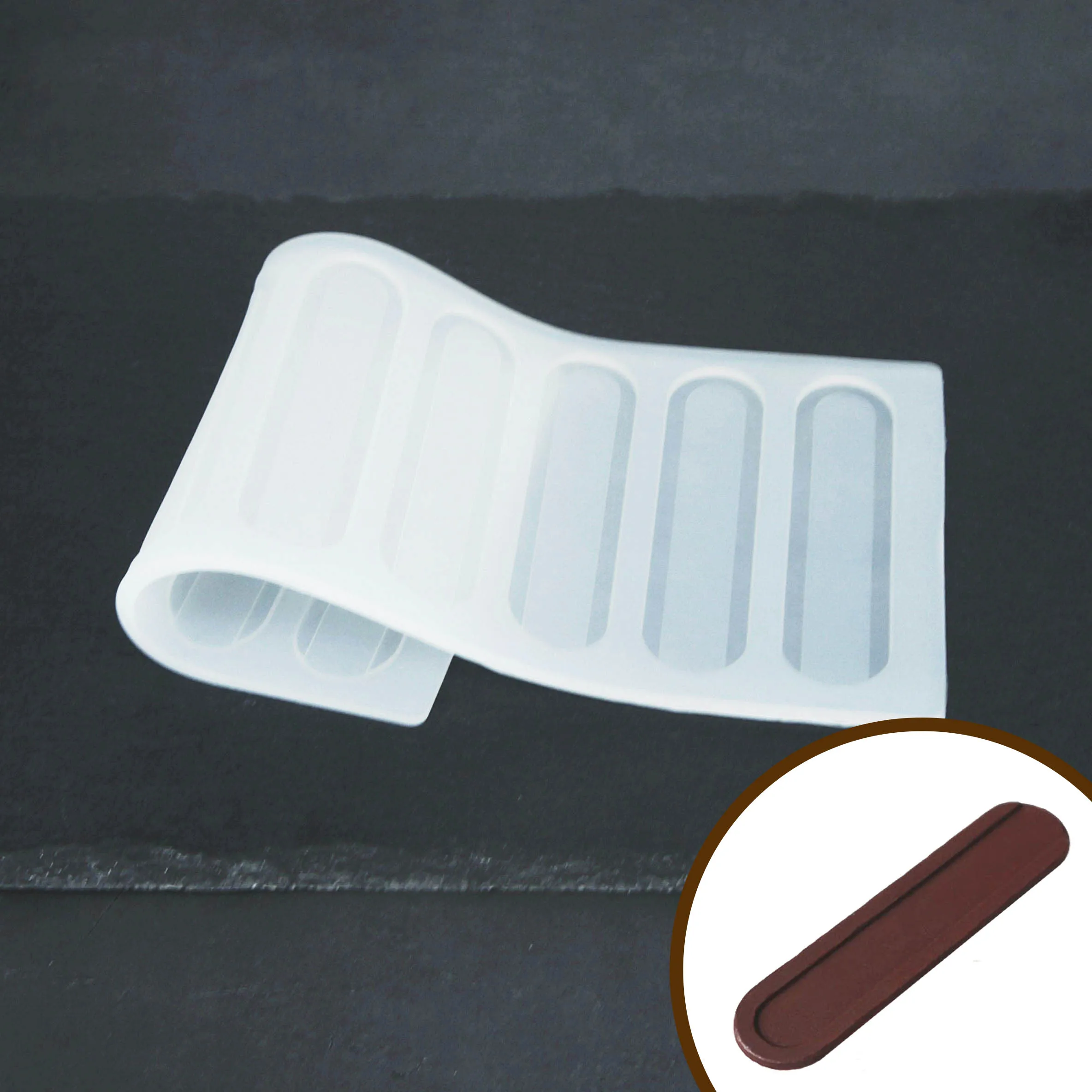 

Arc Strip Shape Chocolate Transfer Sheet Mould Cupcake Decorating Silicone Mould Chocolate Insert Strip DIY Baking