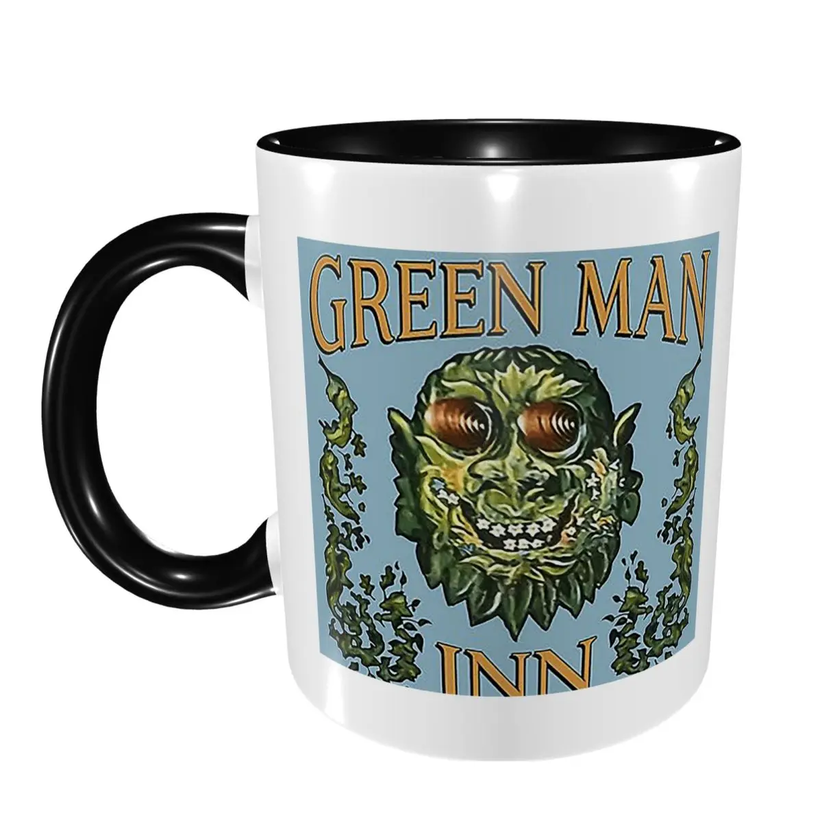 Фото Кружка The Green Man Inn - Забавная керамическая кружка «Плетеный Человек» для кофе, чая, молока, подарок для женщин и мужчин №1