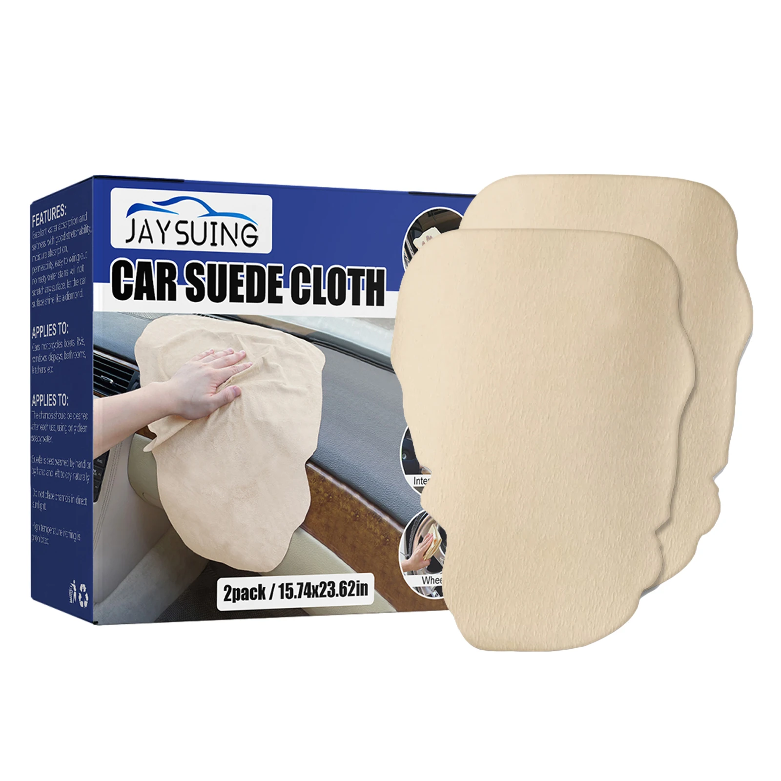 

2Pcs Drying Towels For Cars Chamois Drying ClothSuper Absorbent Chamois Cloth For Car Wash Spotless Chamois Cloth Drying Towel