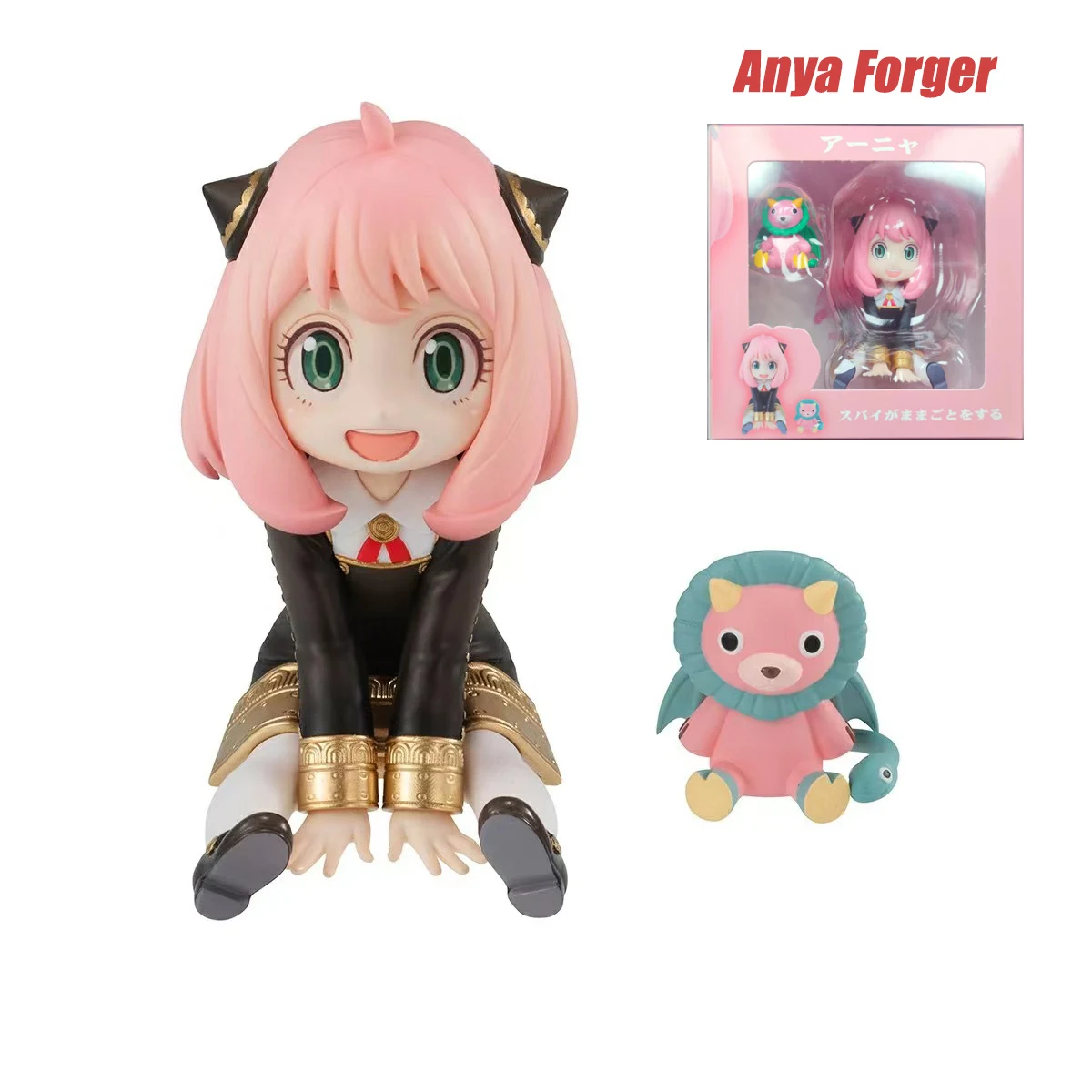 

10cm Anime Spy Family Figurine Anya Forger Figure Original Kawai Girl Collection Car Pvc Model Ornament Doll Kids Birthday Gifts