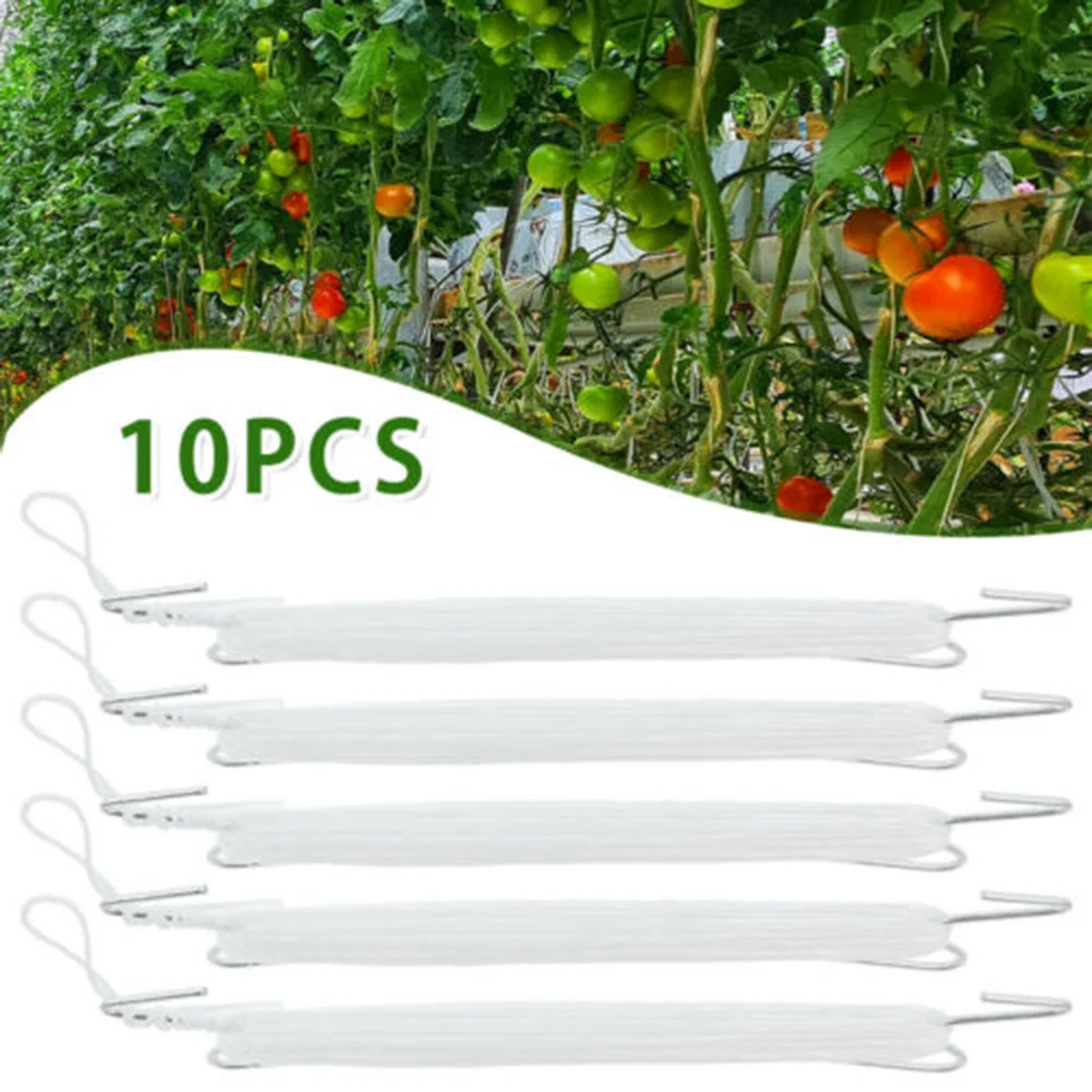

10PCS Greenhouse Garden Tomato Hooks Clamps Planting Vegetable Hook Support Plant Ties Supports Outdoor Living Yard Plant Care