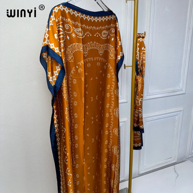 WINYI 2024 Новые африканские женщины Дашики Бохо печать мусульманская женщина Дубай