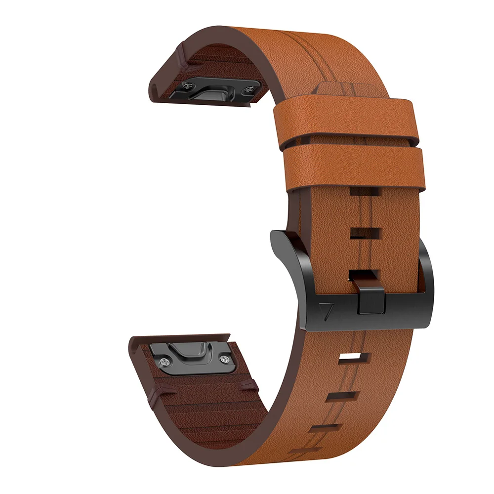 For Garmin Fenix 7 7X 7S 5 5X Plus 5S 6 6X Pro Smart Watch Leather Band Watchband Bracelet 20 22 26mm Quick Fit Wristband Strap enlarge