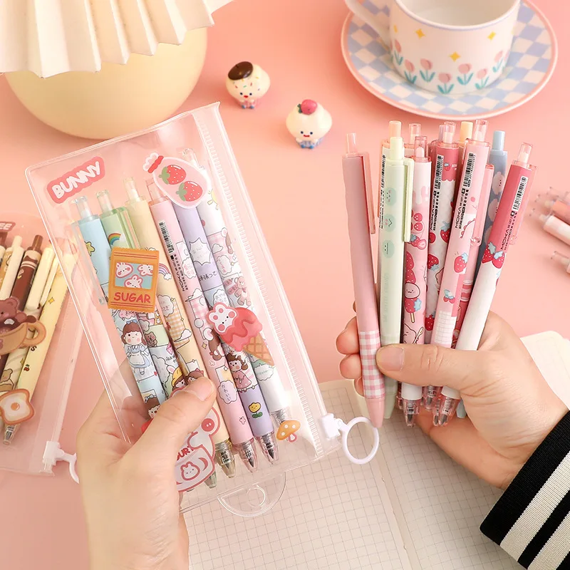 Cartoon Cute Endless Pencil  Cute Stationery Korean School Supplies Student Kawaii Pens for Writing Bear Rabbit