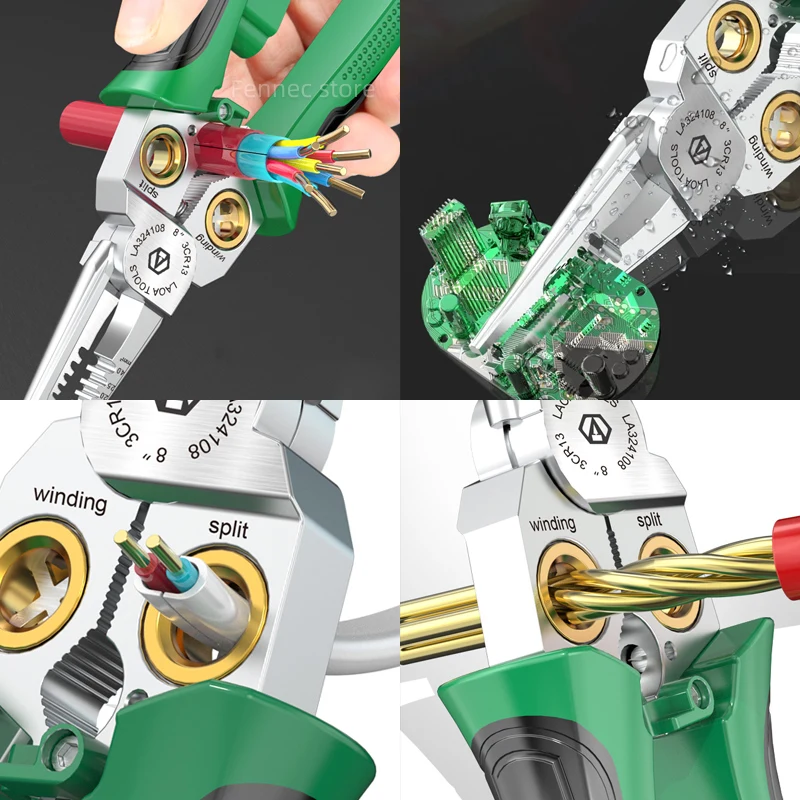 Фото LAOA Многофункциональные плоскогубцы для зачистки проводов 8-в-1 из нержавеющей стали LA 324107   ЛА 324108   Электрические измерения и электрики №4