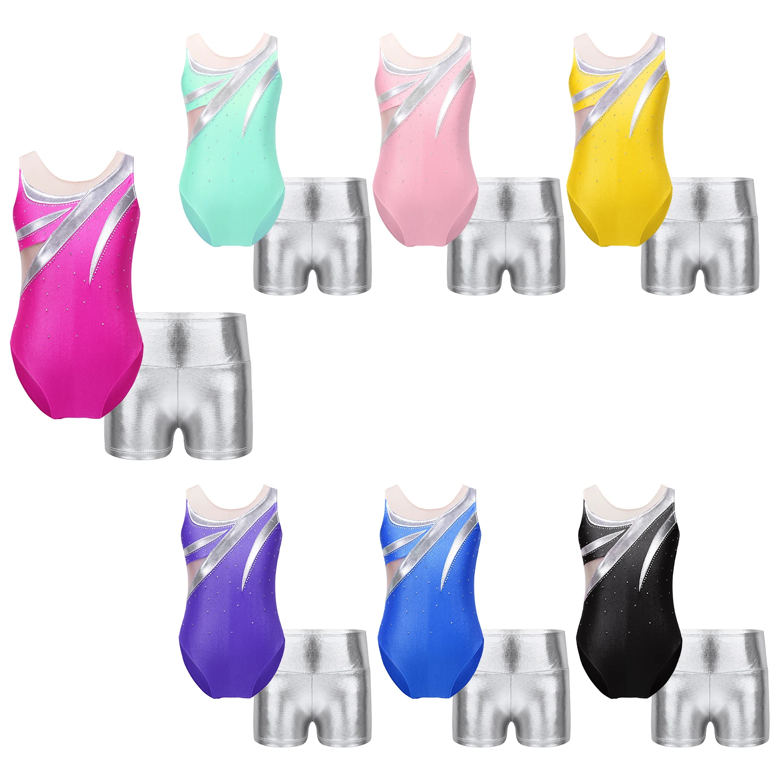 Детский комбинезон для девочек гимнастический спортивный комплект трико танцев