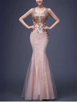 2022 new women elegant mermaid prom dress sequins lace up deep v neck sexy fashion celebrity party gowns