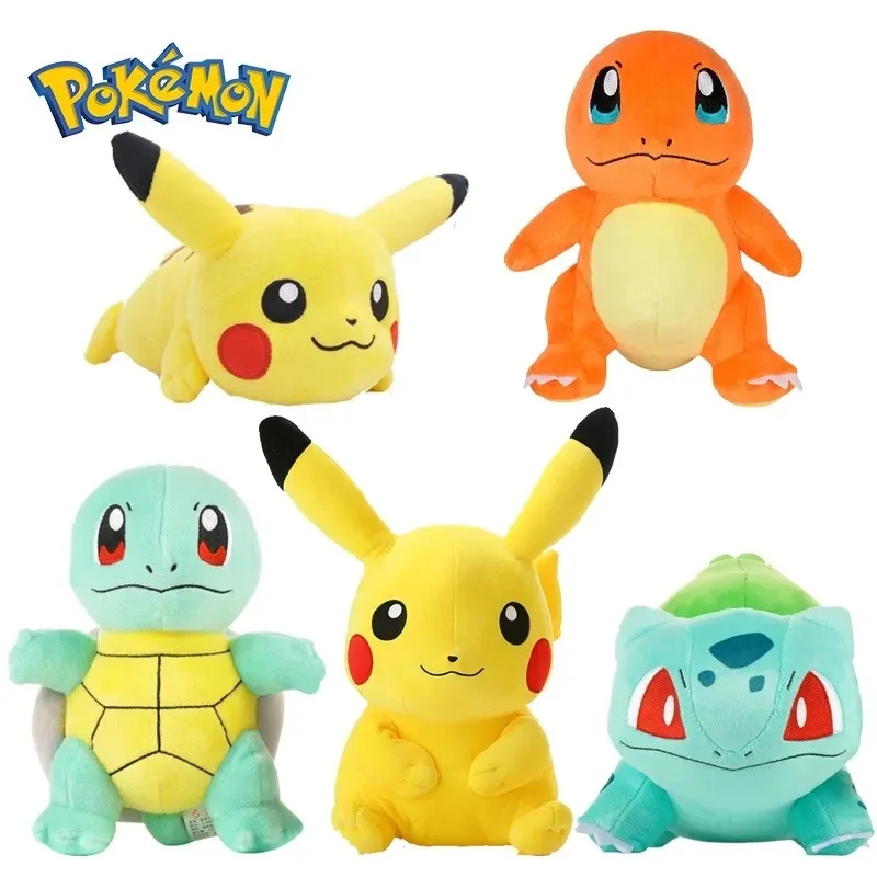 

Pokemon Jenny Turtle Little Fire Dragon Pikachu Wonderful Frog Seed Anime Around Hand-made Doll Backpack Pendant Children's Toys