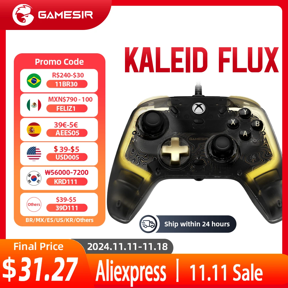Проводной геймпад GameSir Kaleid Xbox Controller для Series X S игровой консоли One с джойстиком