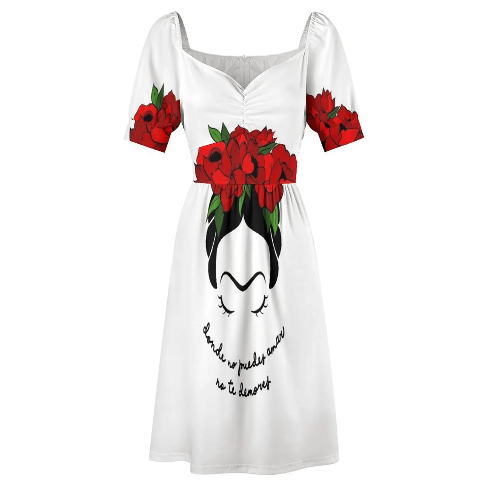 DONDE NO PUEDE AMAR TE DEMORES Платье с короткими рукавами Женское платье на день рождения