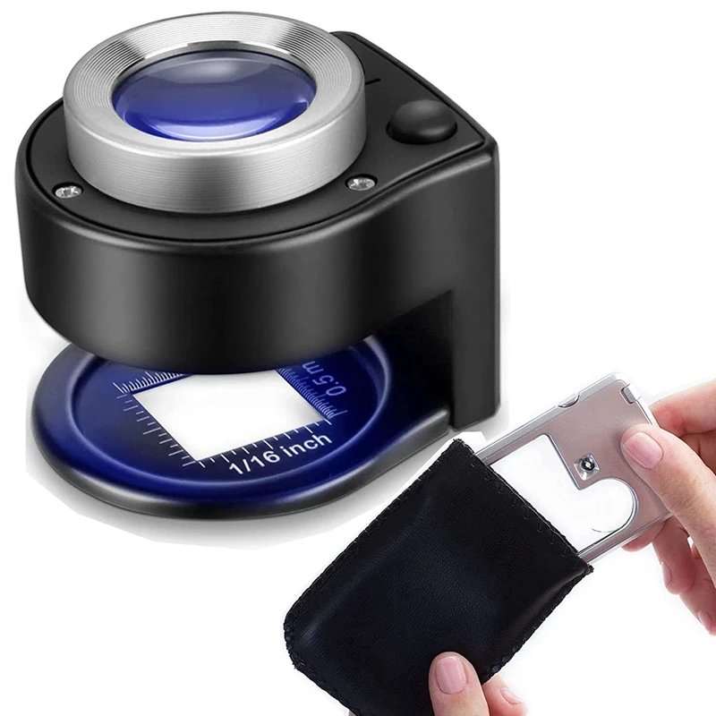 

GTBL Jewelers Loupe 30X Loupe Magnifier 22Mm Big Eyepiece For Reading,Textile Optical,Embroidery,Circuit Board,Coins