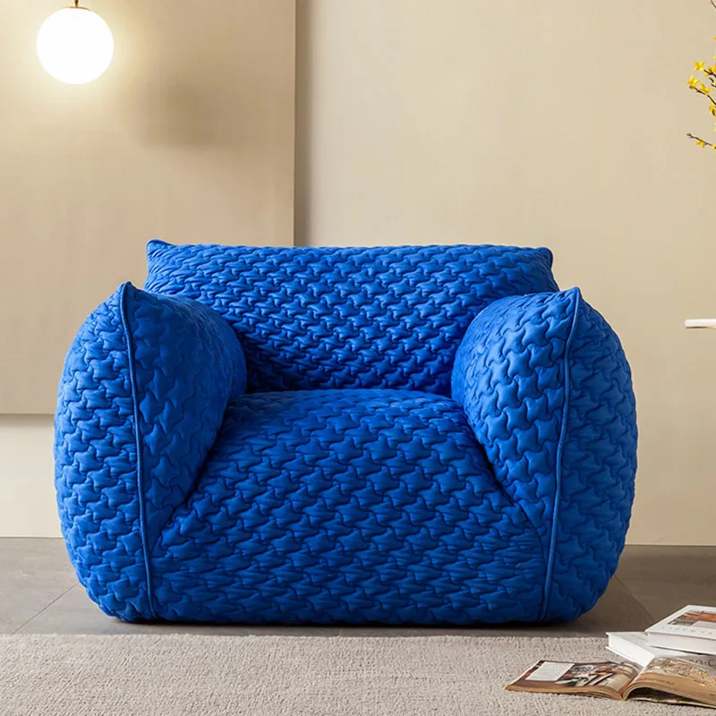 

Italiano Single Sofa Chaise Lounge Adults Design Blue Small Sofa Lambswool U Shaped Unusual Living Room Divano House Furniture