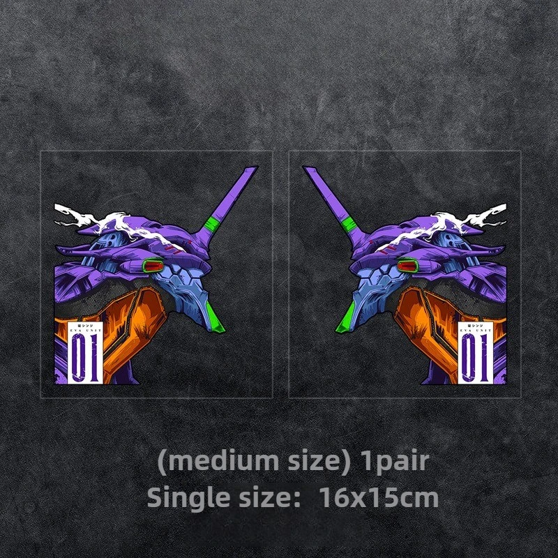 

Наклейка на мотоцикл из ЭВА, мультяшная аниме EVANGELION, водостойкая виниловая наклейка на окно автомобиля, светоотражающая наклейка на мотоциклетный шлем, украшение