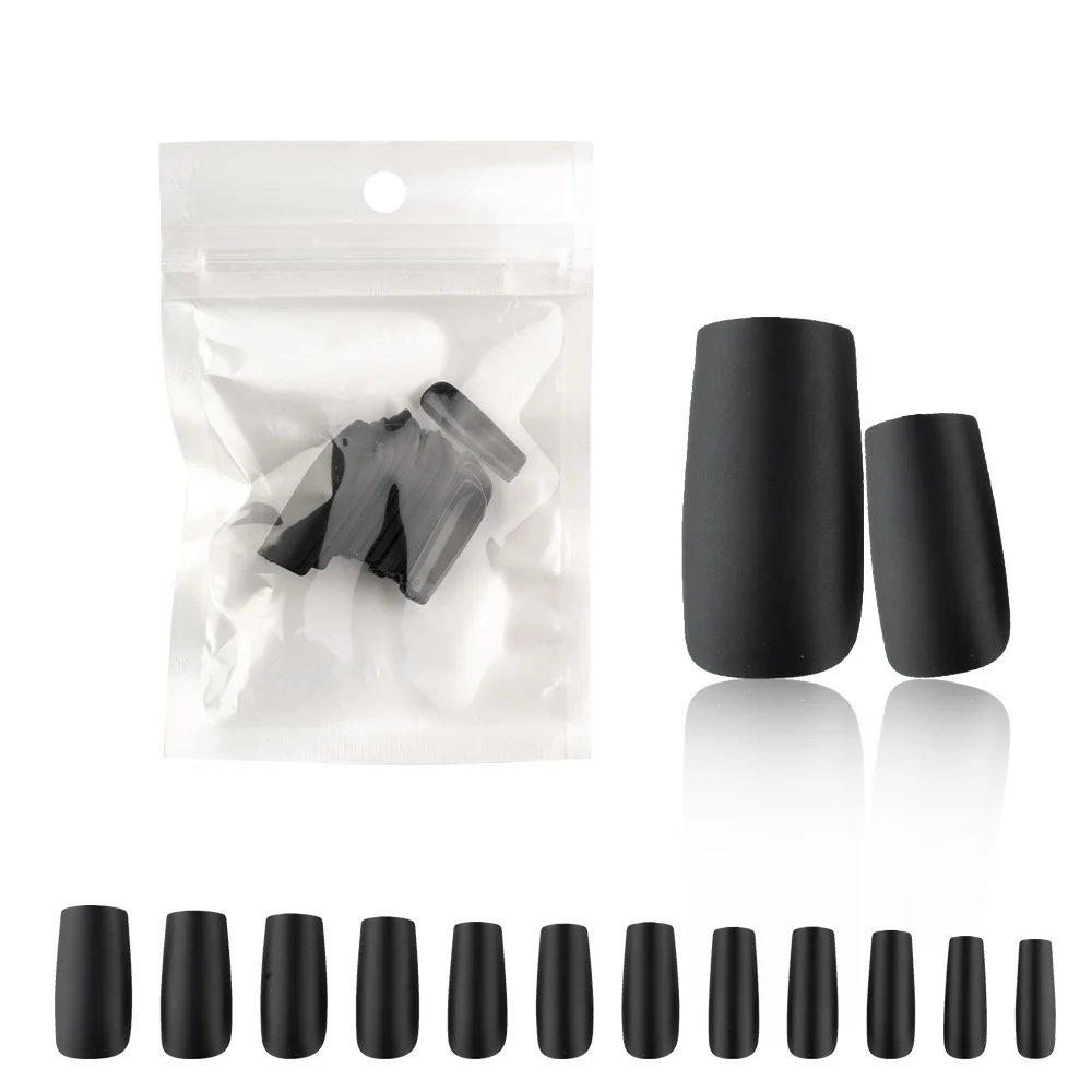 

24pcs High Quanlity Matte Square False Nails for Women Stick Press on Nails Finished Tips DIY Full Cover Manicure